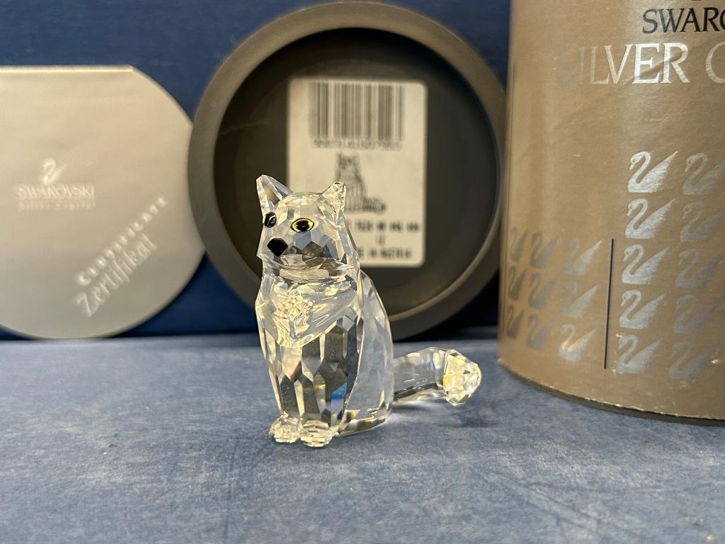 Swarovski Kat zittend, Verzamelen, Ophalen of Verzenden, Nieuw, Figuurtje