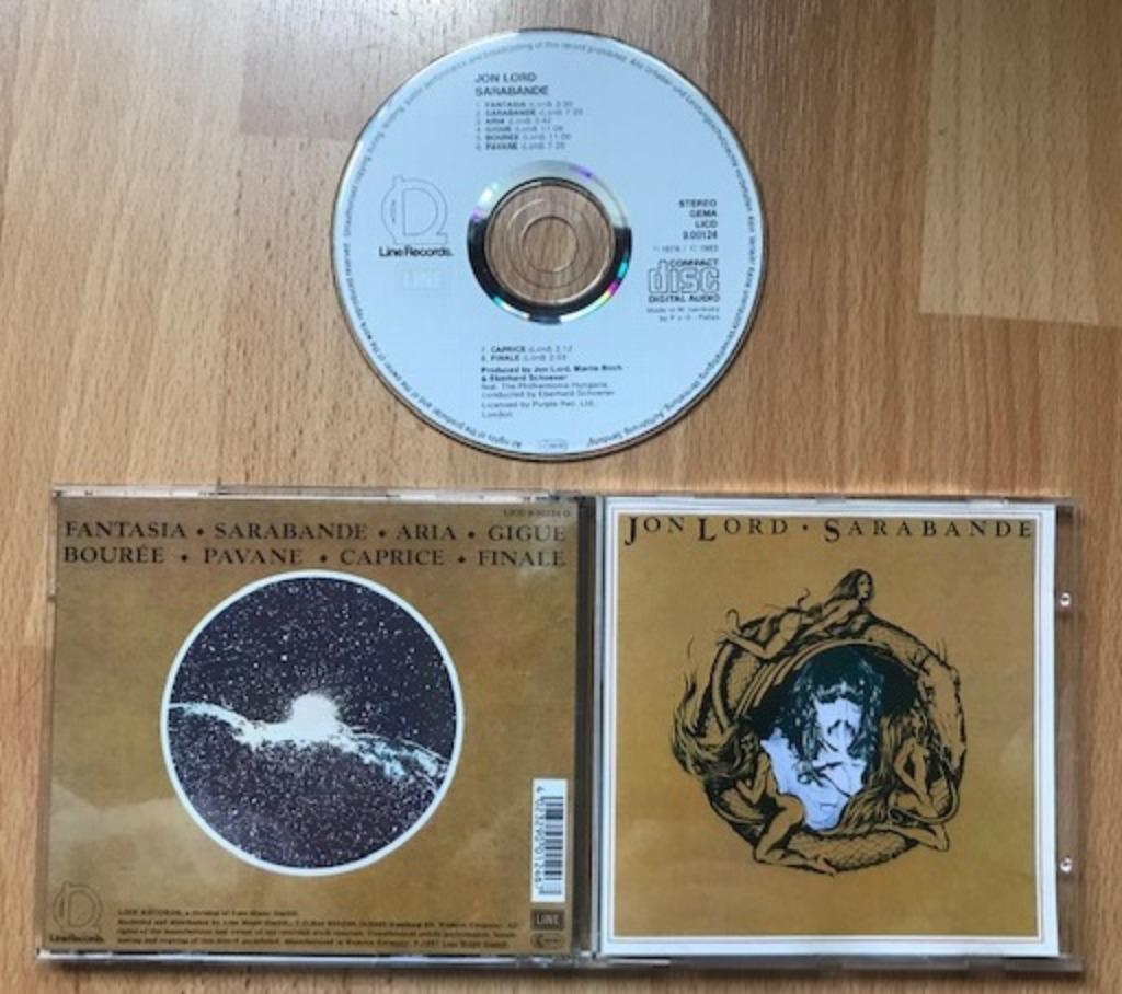 CD JON LORD - SARABANDE - DEEP PURPLE - POP KLASSIEK, Ophalen of Verzenden, Zo goed als nieuw