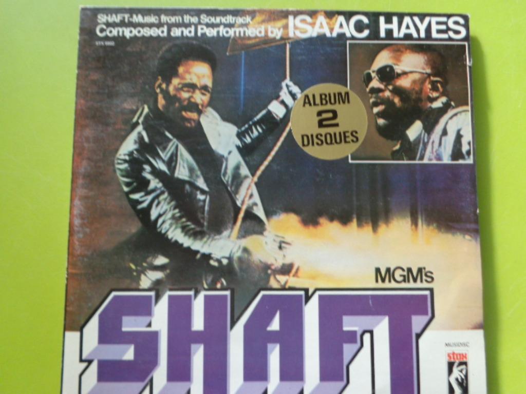 disque vinyl LP 33 tours ISAAC HAYES - SHAFT - 2 albums, Enlèvement ou Envoi, Utilisé, 12 pouces