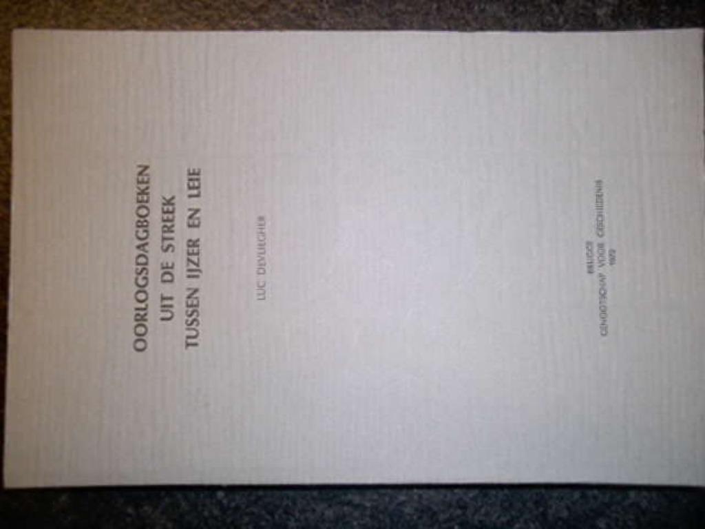 boek oorlog WO1 IJZER LEIE dagboek Devliegher oorlogsdagboek, Neuf, Enlèvement ou Envoi, Avant 1940, Armée de terre