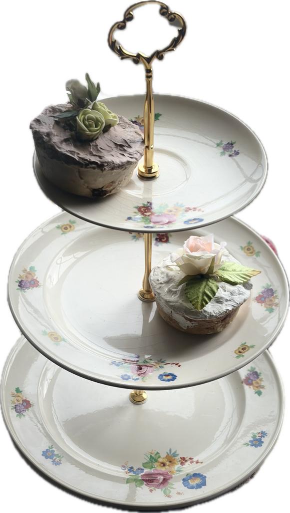 Drielaags etagère “Boudewijn” Petrus Regout, Ophalen of Verzenden