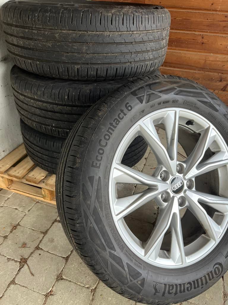 Te Koop: Originele Audi 18 inch Velgen + Continental Banden, Autos : Pièces & Accessoires, Pneus & Jantes, Véhicule de tourisme