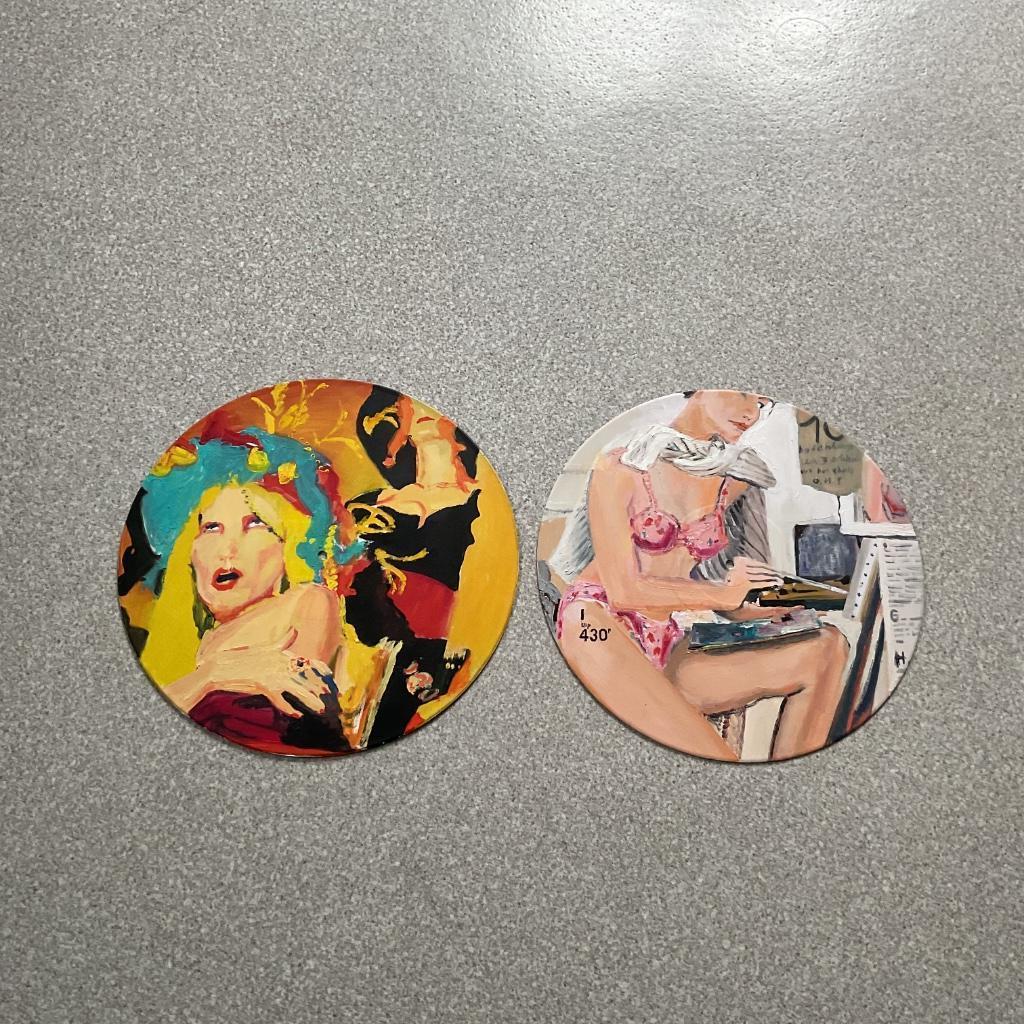 2 Schilderwerkjes op vinylplaat, Ophalen