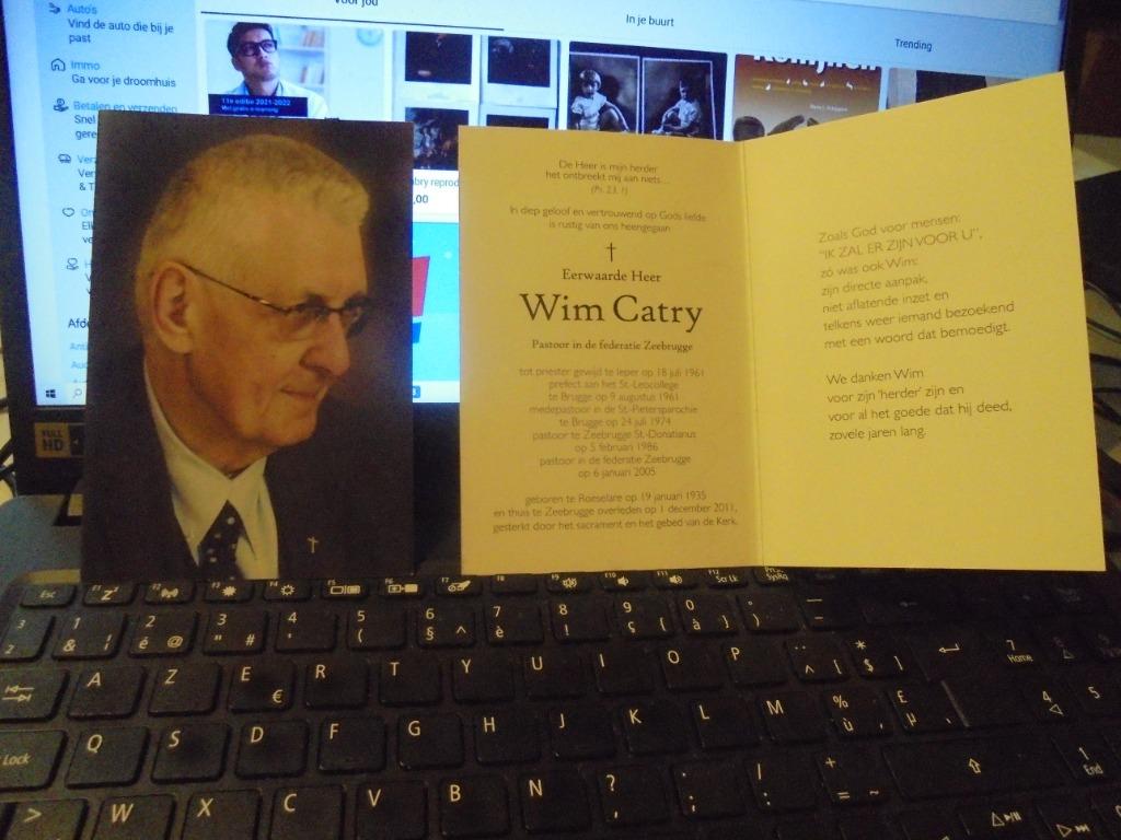 dp Wim Catry, Verzamelen, Ophalen of Verzenden, Bidprentje
