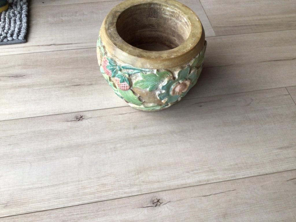Houten cache pot, Antiquités & Art, Antiquités | Céramique & Poterie, Enlèvement ou Envoi