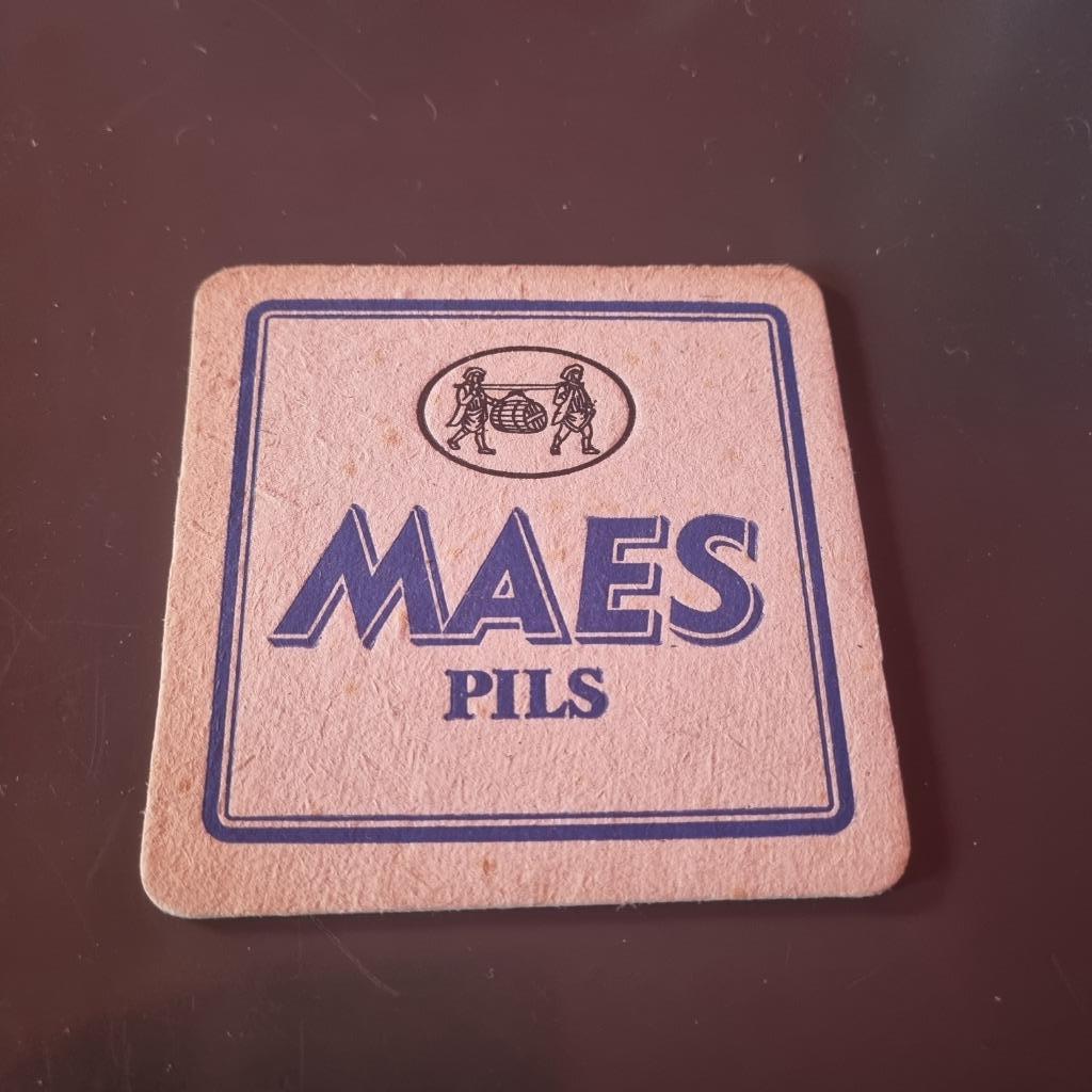 Sous Bock Maes Pils (modèle 7), Verzamelen, Ophalen of Verzenden, Gebruikt, Viltje(s), Overige merken