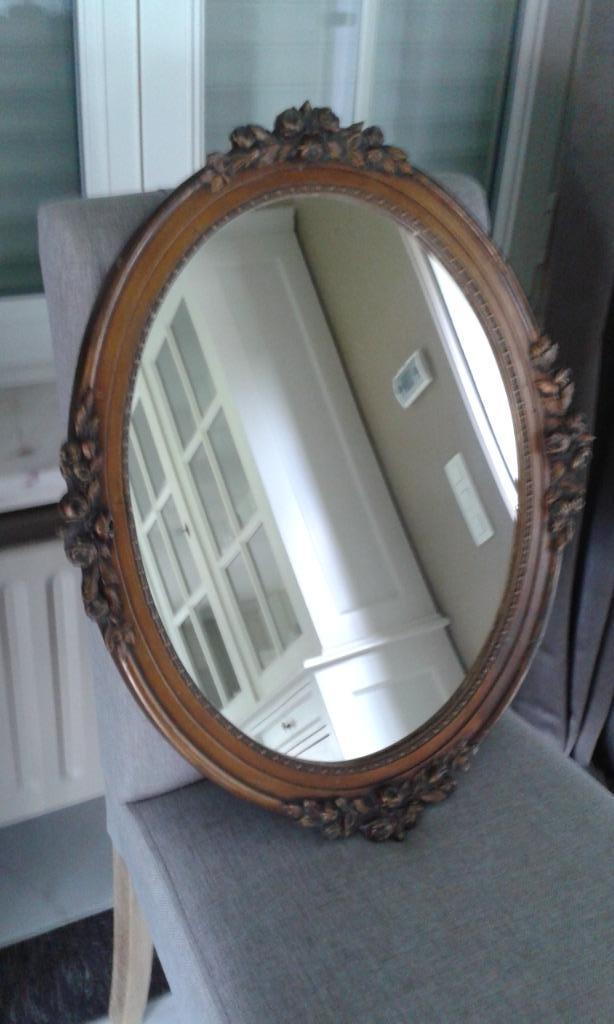 Houten ovale kader met rozetten, Antiek en Kunst, Ophalen