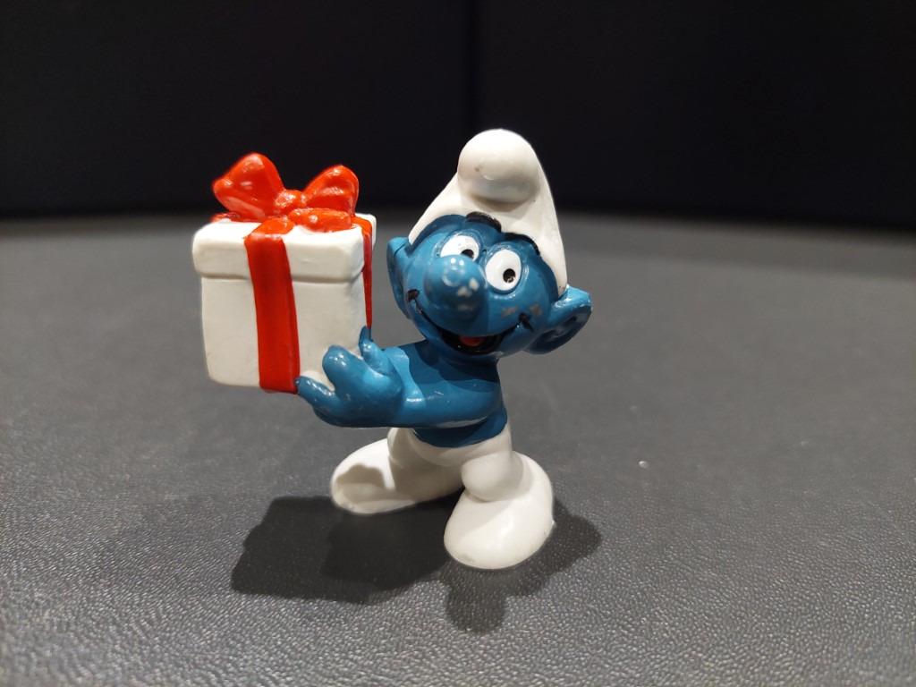 Smurf joker pakket wit - schleich - HK 1976, Verzamelen, Smurfen, Ophalen of Verzenden, Gebruikt, Lolsmurf