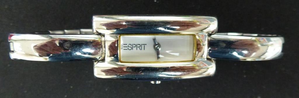 polshorloge Esprit zilverkleurig blinkend metalen bandje, Handtassen en Accessoires, Horloges | Dames, Gebruikt, Verzenden, Overige materialen