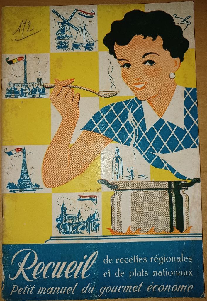 Recueil de recettes régionales et de plats nationaux (1955), Boeken, Ophalen of Verzenden, Gelezen, Europa