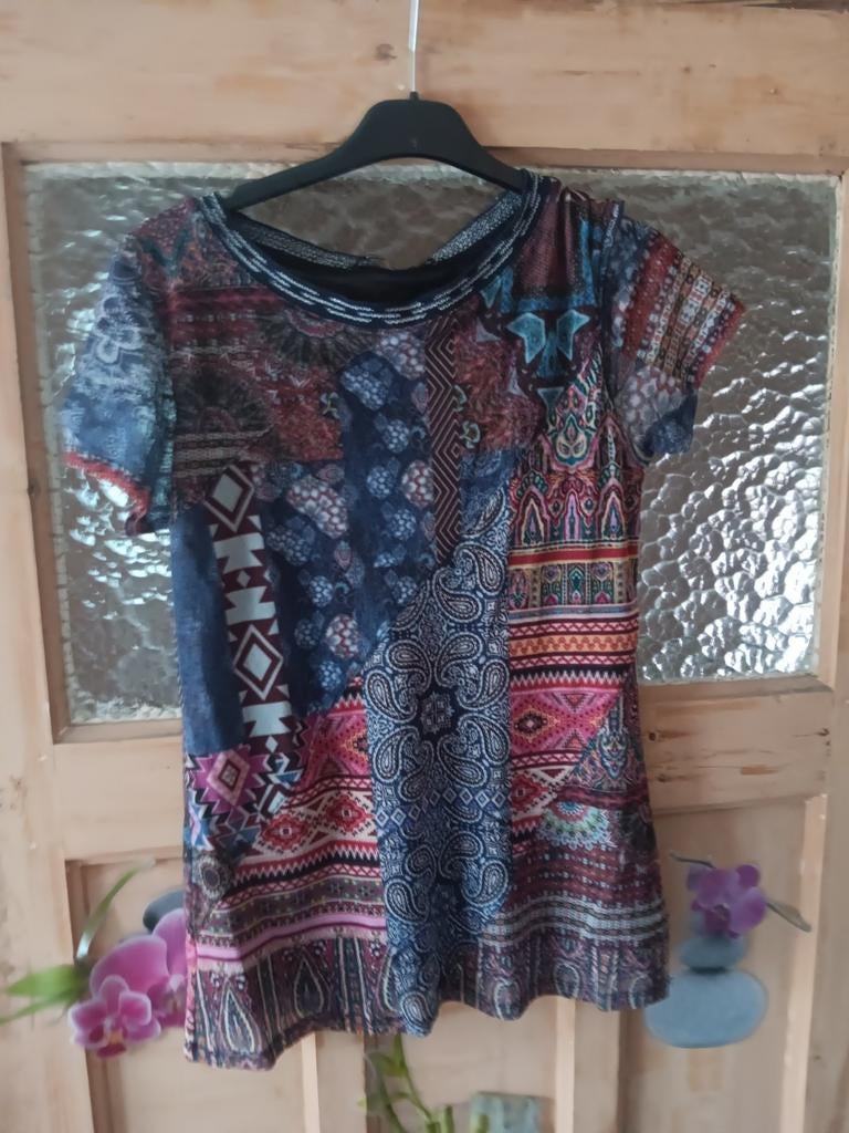 Blouse multicolore Desigual, Enlèvement ou Envoi, Autres couleurs, Taille 36 (S), Comme neuf