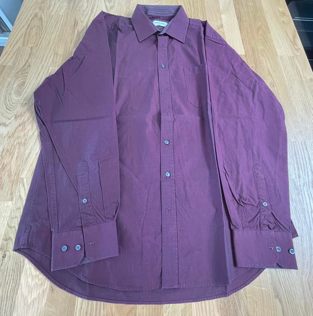 Chemise mauve C&A t.L, Kleding | Heren, Overhemden, Zo goed als nieuw, Paars, C&A, Halswijdte 41/42 (L)