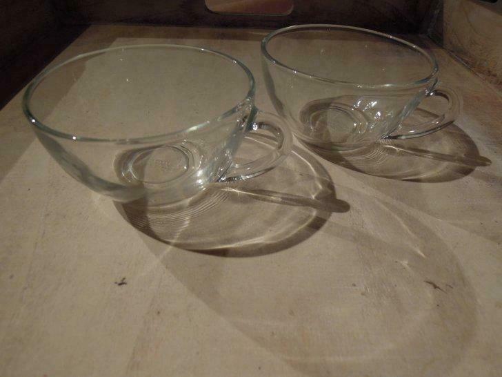 tas - mok - glazen koffie tassen Arcoroc France, Enlèvement ou Envoi, Utilisé, Tasse(s) et/ou soucoupe(s)