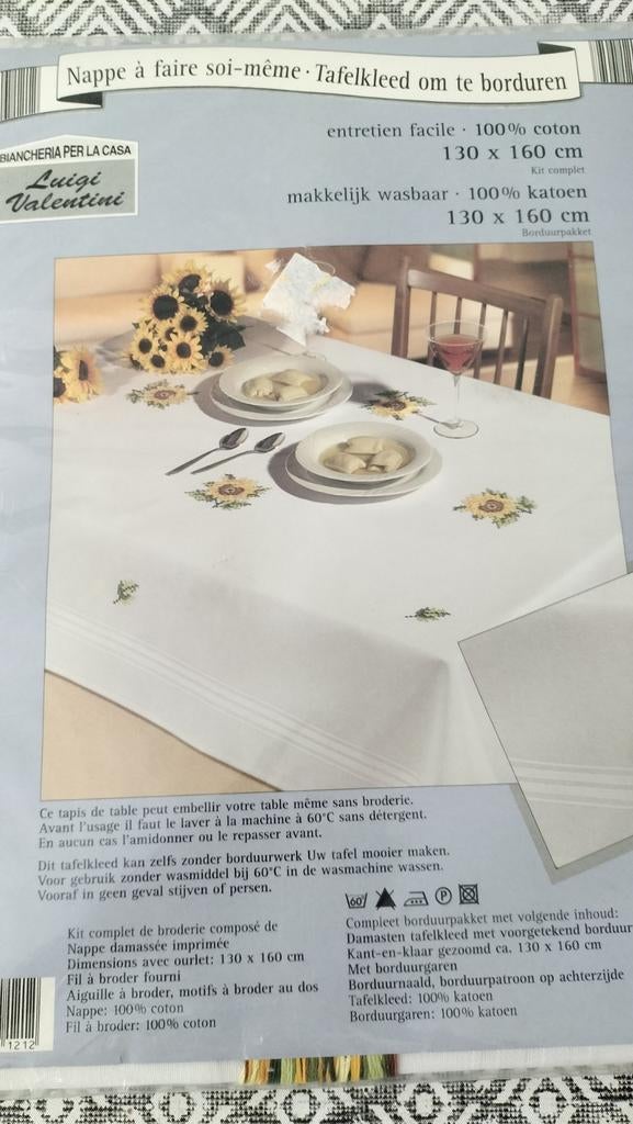 Nappe a broder, Enlèvement, Comme neuf