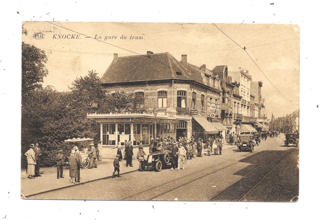 Knocke NA125: La gare du tram 1931, Envoi, 1920 à 1940, Affranchie, Flandre Occidentale