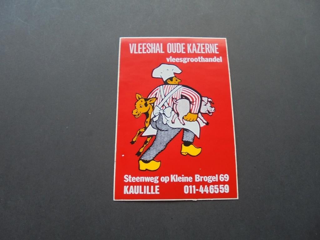 Autocollant Vleeshal Ancienne caserne de Kaulille, Collections, Envoi, Neuf, Société ou Association
