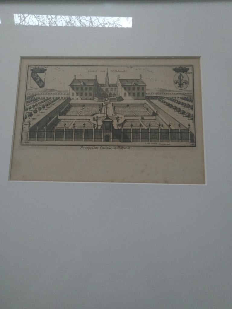 Willebroek, het kasteel van.  In witte kader., Antiek en Kunst, Ophalen