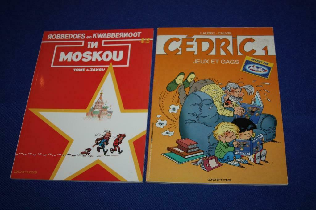 2 dupuis uitgaven 21x15 cm ,Cédric ,Robbedoes en Kwabbernoot, Meerdere stripboeken, Ophalen of Verzenden, Zo goed als nieuw