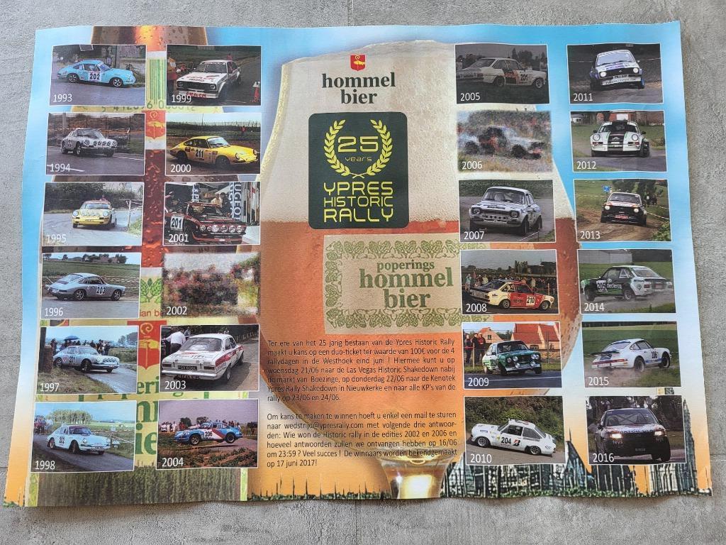 Affiche 25 jaar ypres historic rally, Enlèvement, Comme neuf, Rectangulaire horizontal, Sport