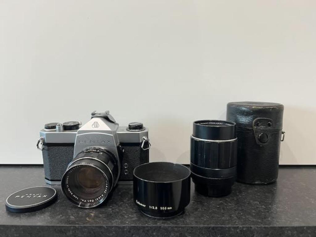 Pentax SP500 met 2 lenzen (analoog), Audio, Tv en Foto, Fotocamera's Analoog, Ophalen, Gebruikt, Nikon