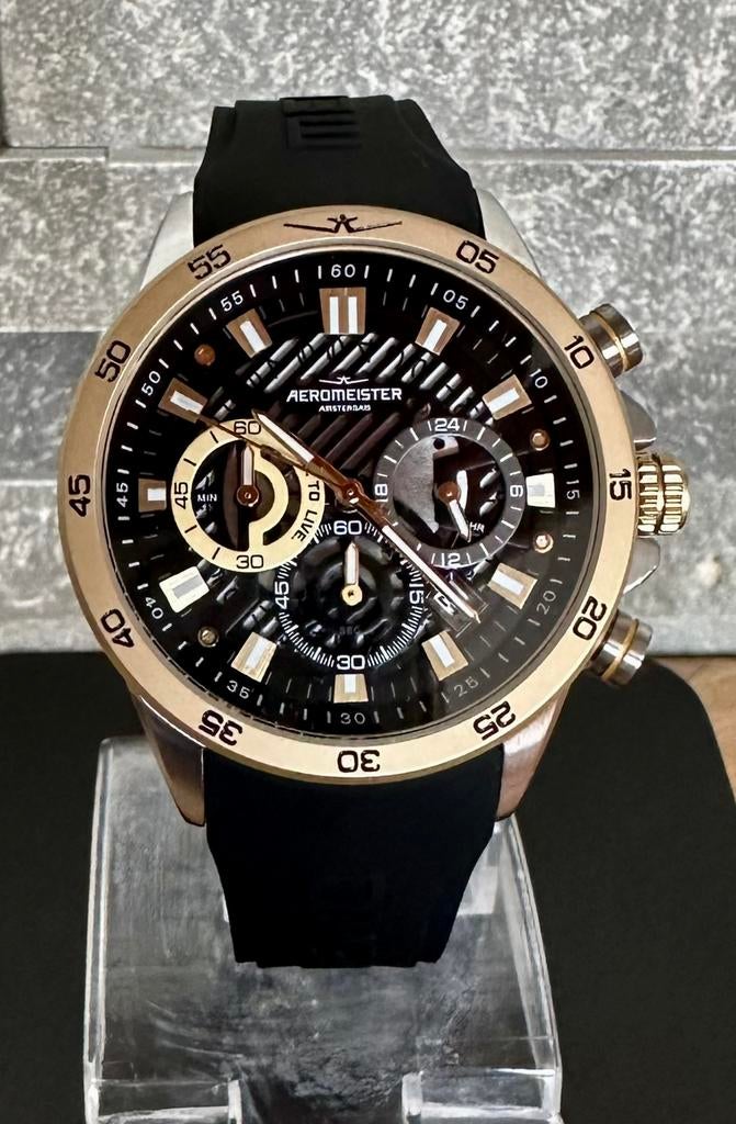 AEROMEISTER DRIVER SPORTS CHRONO VAUT599€! 💯%NOUVEAU, Enlèvement ou Envoi