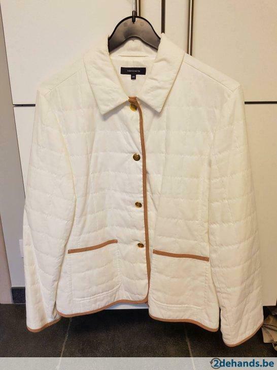 witte blazer met ruiten stiksel, Enlèvement ou Envoi, Porté, Taille 38/40 (M)