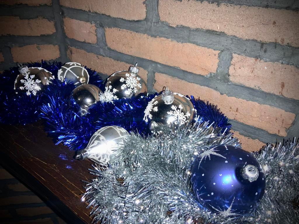 Décoration de Noël bleue et argentée, Enlèvement, Utilisé