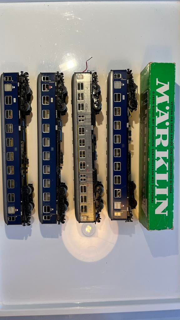 Marklin personenwagens DB en SNCF uit de jaren 60., Courant alternatif, Wagon, Enlèvement, Utilisé