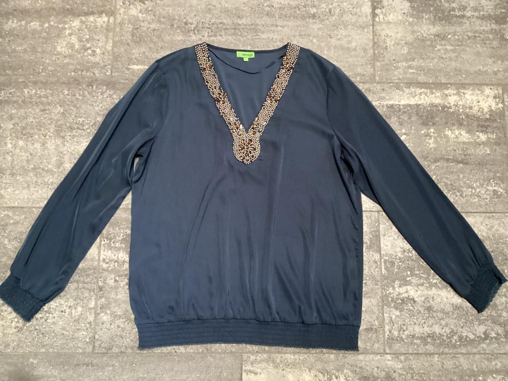 Shirt/ Blouse K-design L, K-design, Blauw, Maat 42/44 (L), Ophalen of Verzenden