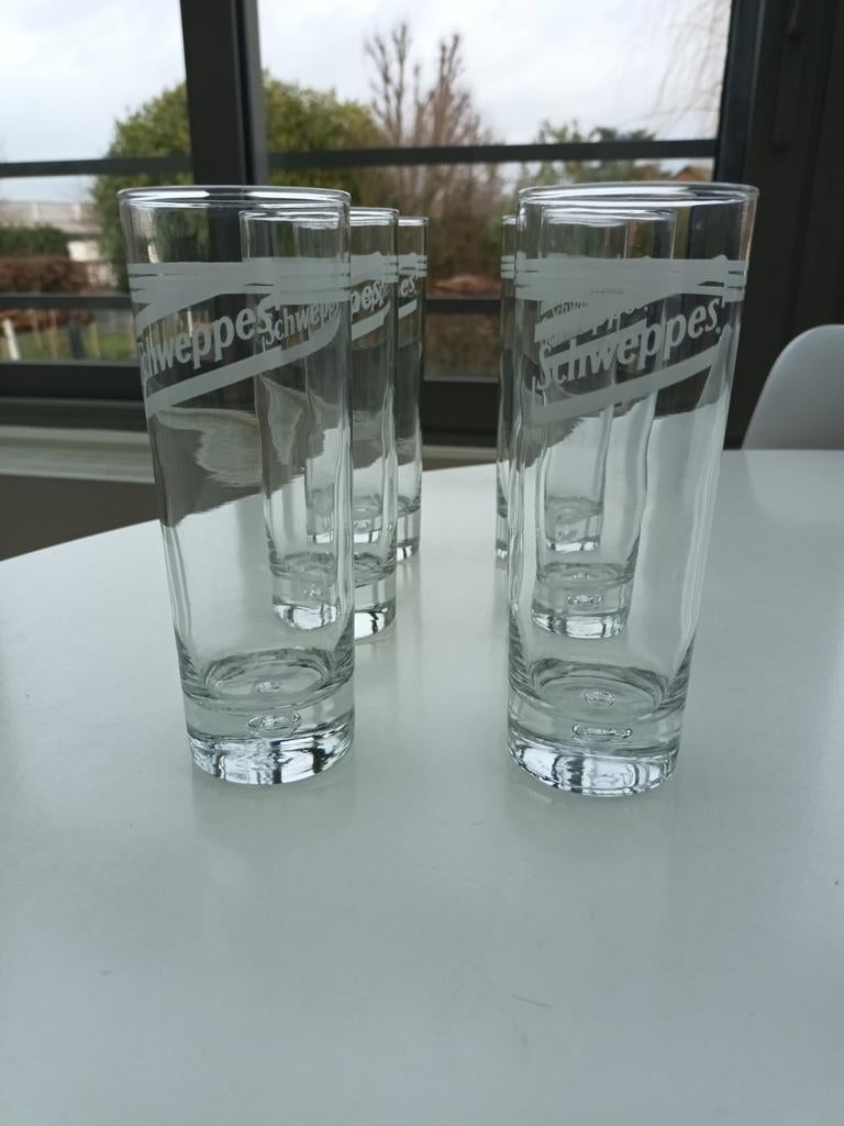 Vintage schweppes  glazen, Verzamelen, Ophalen