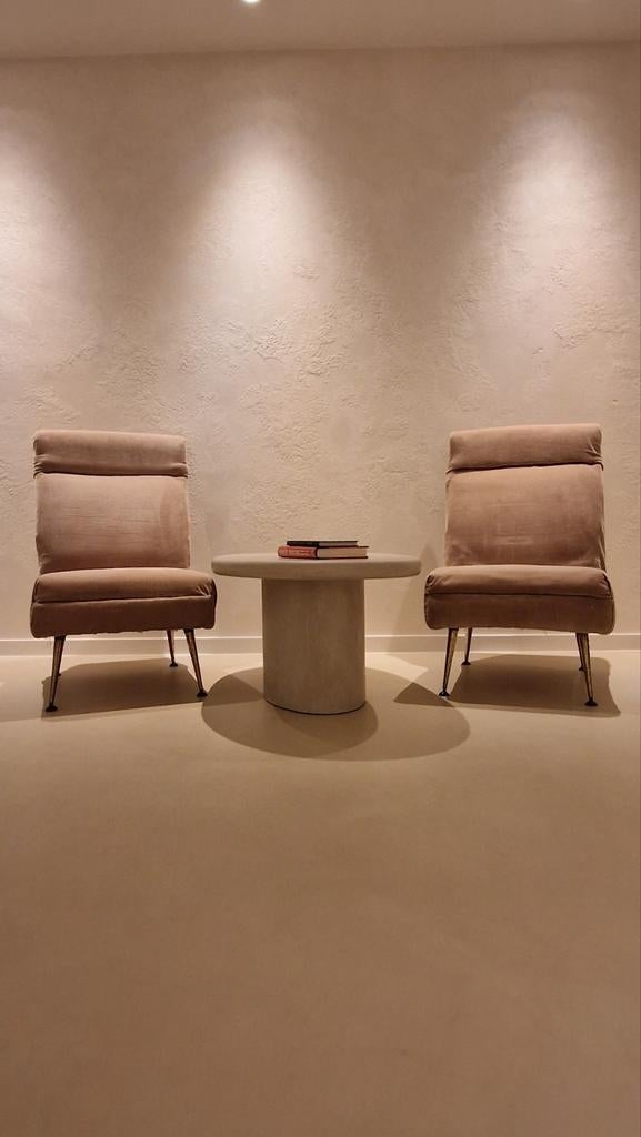 Set van 2 vintage cocktail chairs - jaren 60 – tijdloos & wa, Ophalen of Verzenden, Gebruikt, 50 tot 75 cm