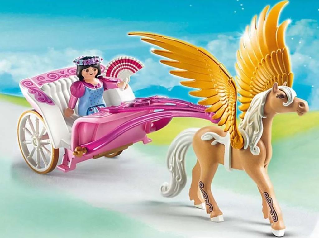 PLAYMOBIL Cheval Pégase avec calèche - 5143, Enlèvement ou Envoi, Comme neuf, Ensemble complet