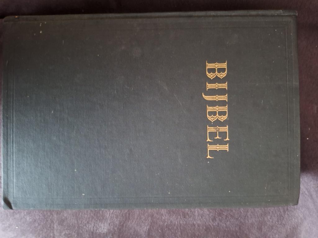 Oude bijbvel 1948 zwart, Antiek en Kunst, Ophalen of Verzenden