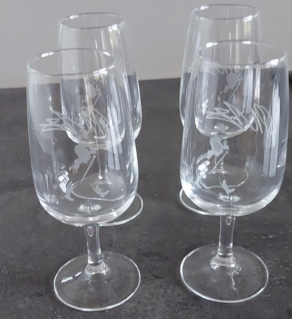 4 gesigneerde Johnnie Walker degustatieglazen, Verzamelen, Glas en Drinkglazen, Ophalen, Nieuw, Borrel- of Shotglas
