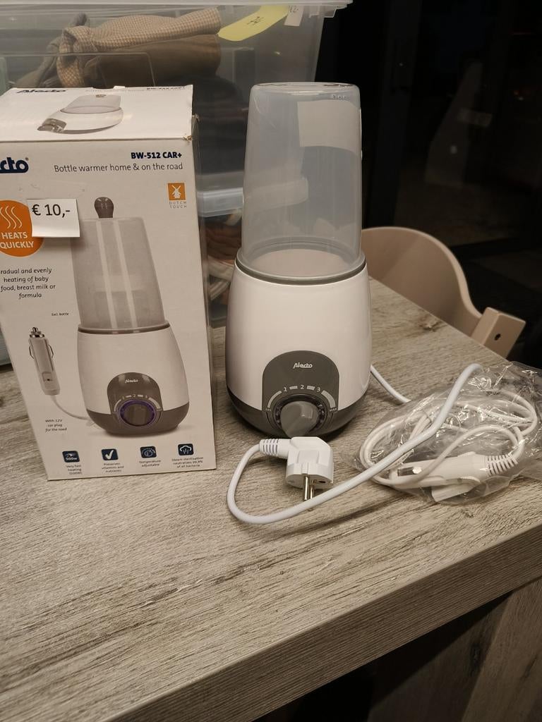 Alecto flessenwarmer voor thuis of in de wagen, Ophalen, Zo goed als nieuw