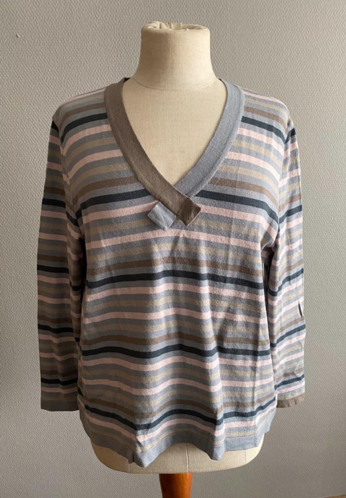 Gestreept truitje Devernois maat 46, Kleding | Dames, Devernois, Verzenden, Zo goed als nieuw, Maat 46/48 (XL) of groter