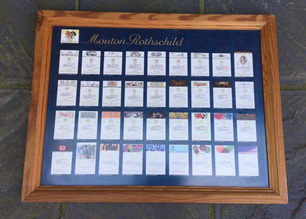 Champagne Mouton Rothschild etiketten 1945-1980 poster, Enlèvement, Comme neuf, Champagne
