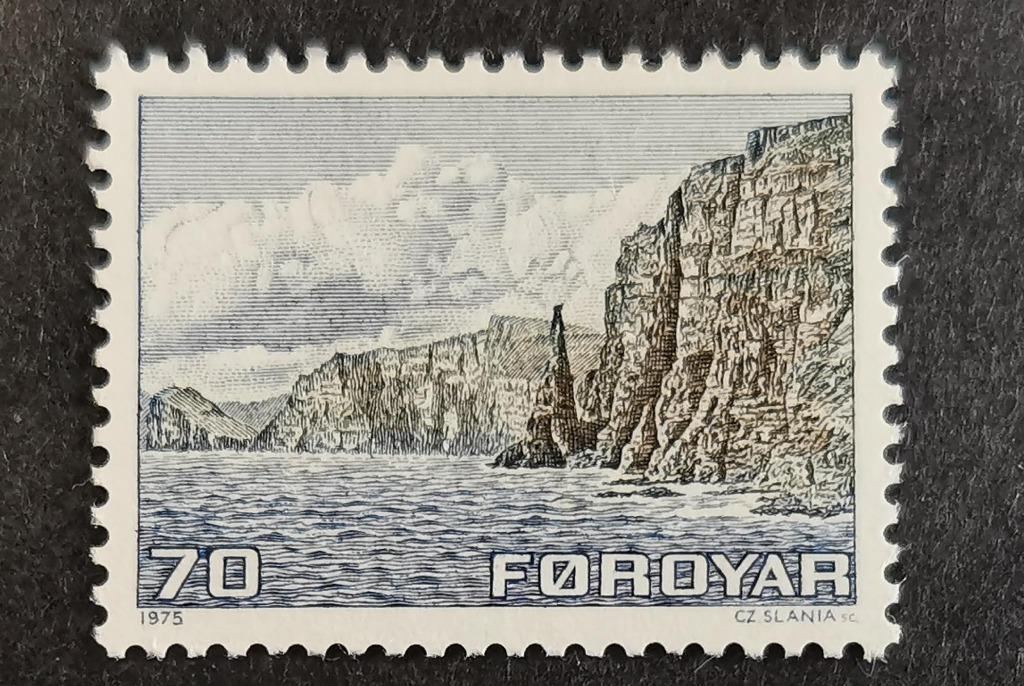 Îles Féroé/Foroyar 1975 - Paysage de Sandoy **, Timbres & Monnaies, Timbres | Europe | Scandinavie, Enlèvement ou Envoi, Danemark