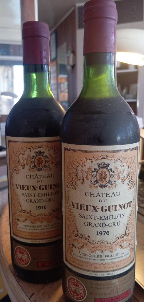 2 x Chateau du vieux-guinot saint emilion grand cru 1976, Ophalen of Verzenden, Frankrijk, Rode wijn