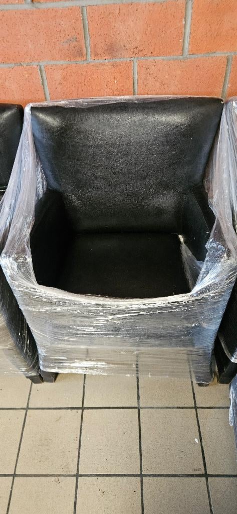 Stoelen, Ophalen, Gebruikt, Zwart, Leer