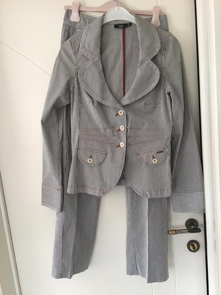Vest en broek grijze streepjes merk Didl, Ophalen of Verzenden, Nieuw, Maat 34 (XS) of kleiner, Rood