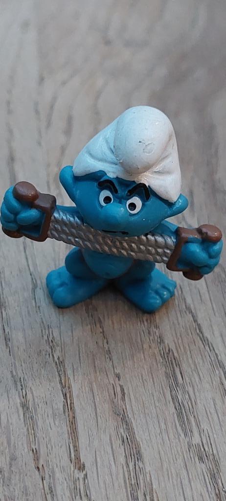 20228 Fitness smurf met rekker, Verzamelen, Smurfen, Ophalen of Verzenden, Nieuw, Potige Smurf, Poppetje, Figuurtje of Knuffel