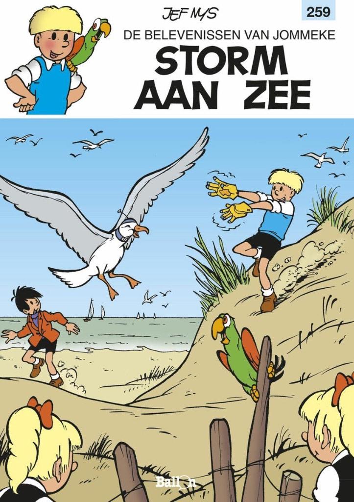 Strip Jommeke: 259 Storm aan zee, Eén stripboek, Ophalen of Verzenden, Gelezen, Jef Mys