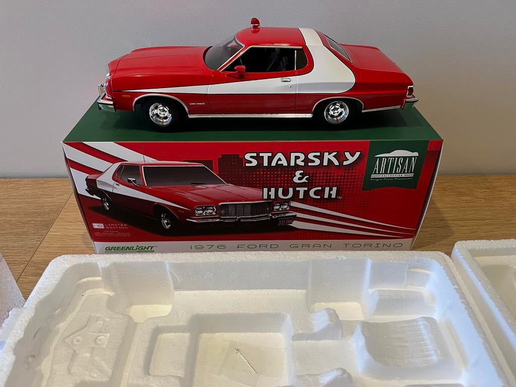 1:18 greenlight 1976 ford torino starsky hutch tv film, Ophalen of Verzenden, Nieuw, Auto
