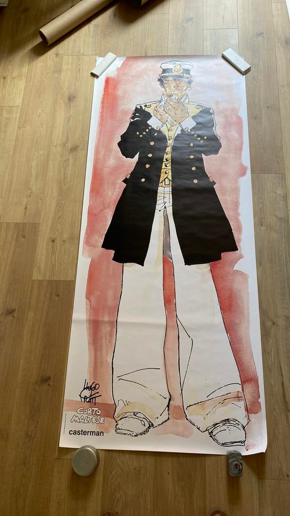 Pratt corto maltais méga affiche 1980, Collections, Enlèvement ou Envoi, Comme neuf