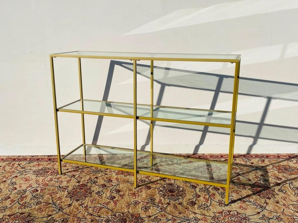 Étagère contemporaine en métal laqué doré, Enlèvement ou Envoi, Comme neuf
