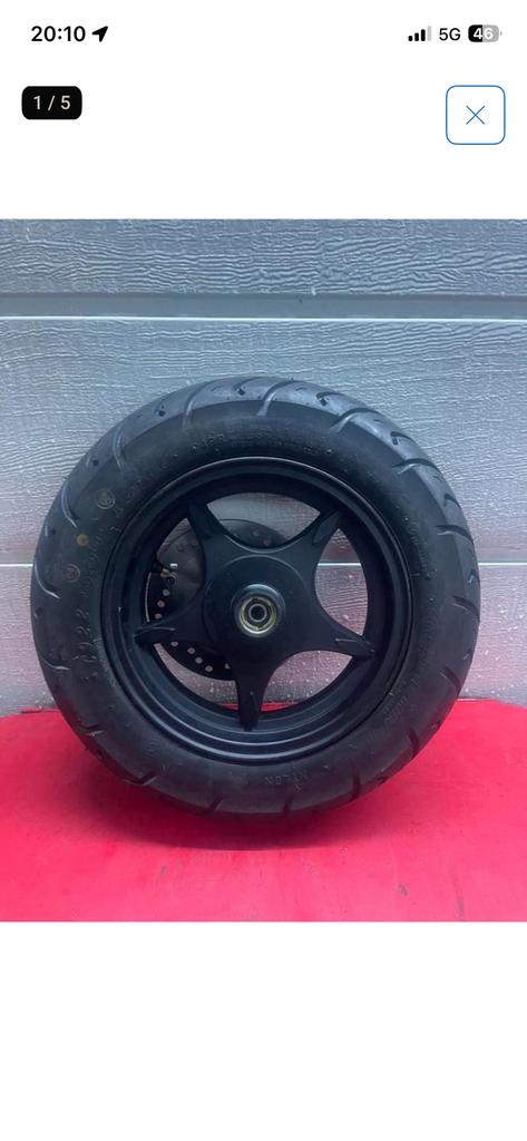 Voorwiel GY6 VX50 / Riva / Toscana etc (VESPA LOOK), Verzenden, Zo goed als nieuw, Blok