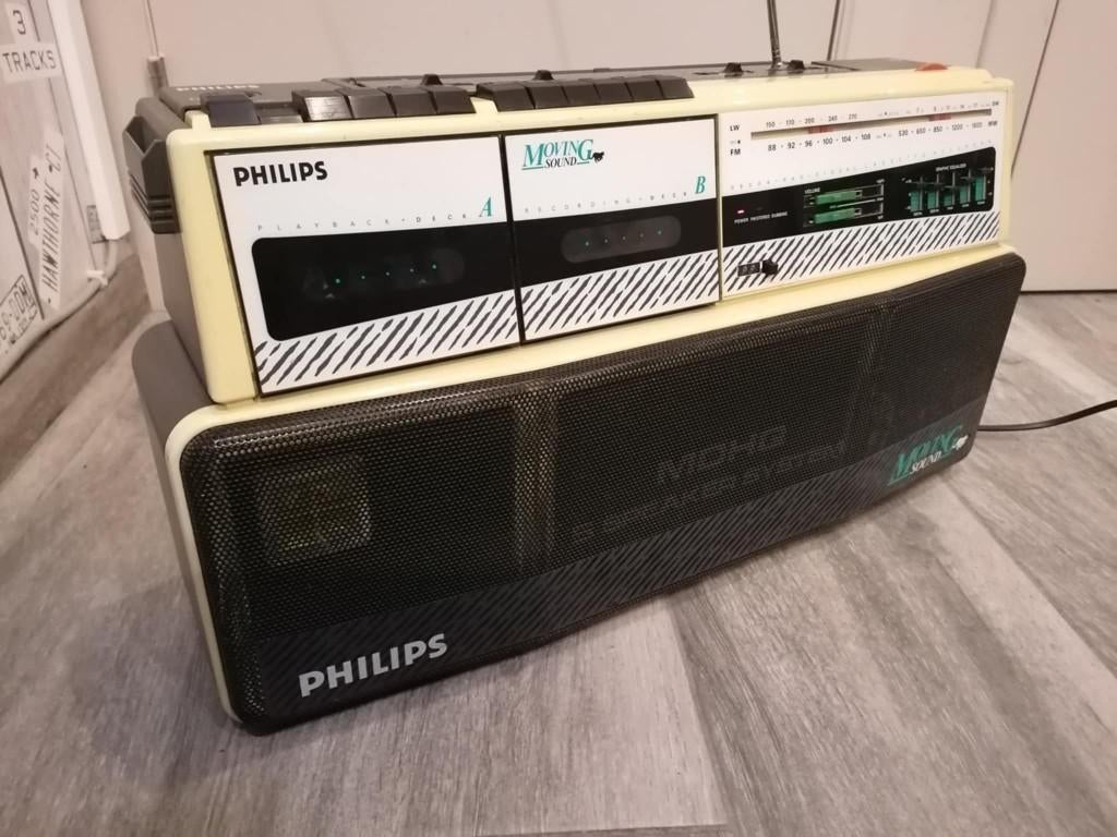 Philips D8304 dubbel decks ghettoblaster, Enlèvement ou Envoi, Comme neuf, Autres types
