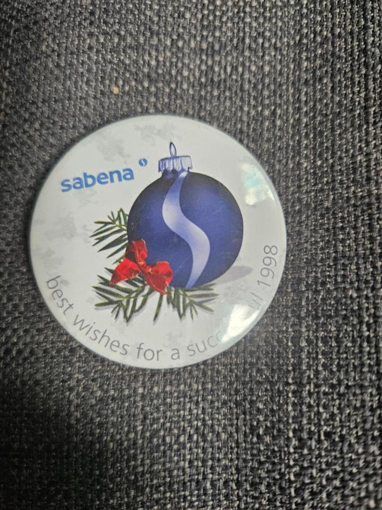 Sabena button Christmas 1998, Ophalen of Verzenden