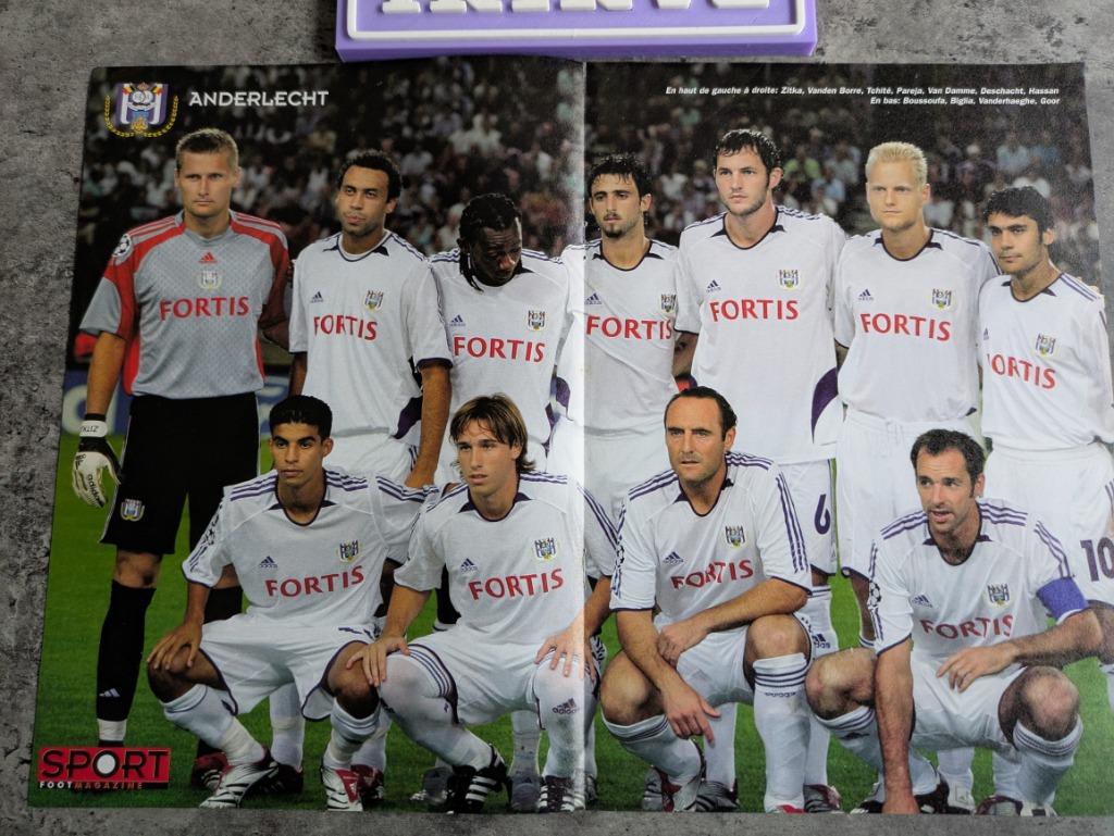 AFFICHE DE L'ÉQUIPE DE FOOTBALL 2006 DU RSC D'ANDERLECHT, Envoi